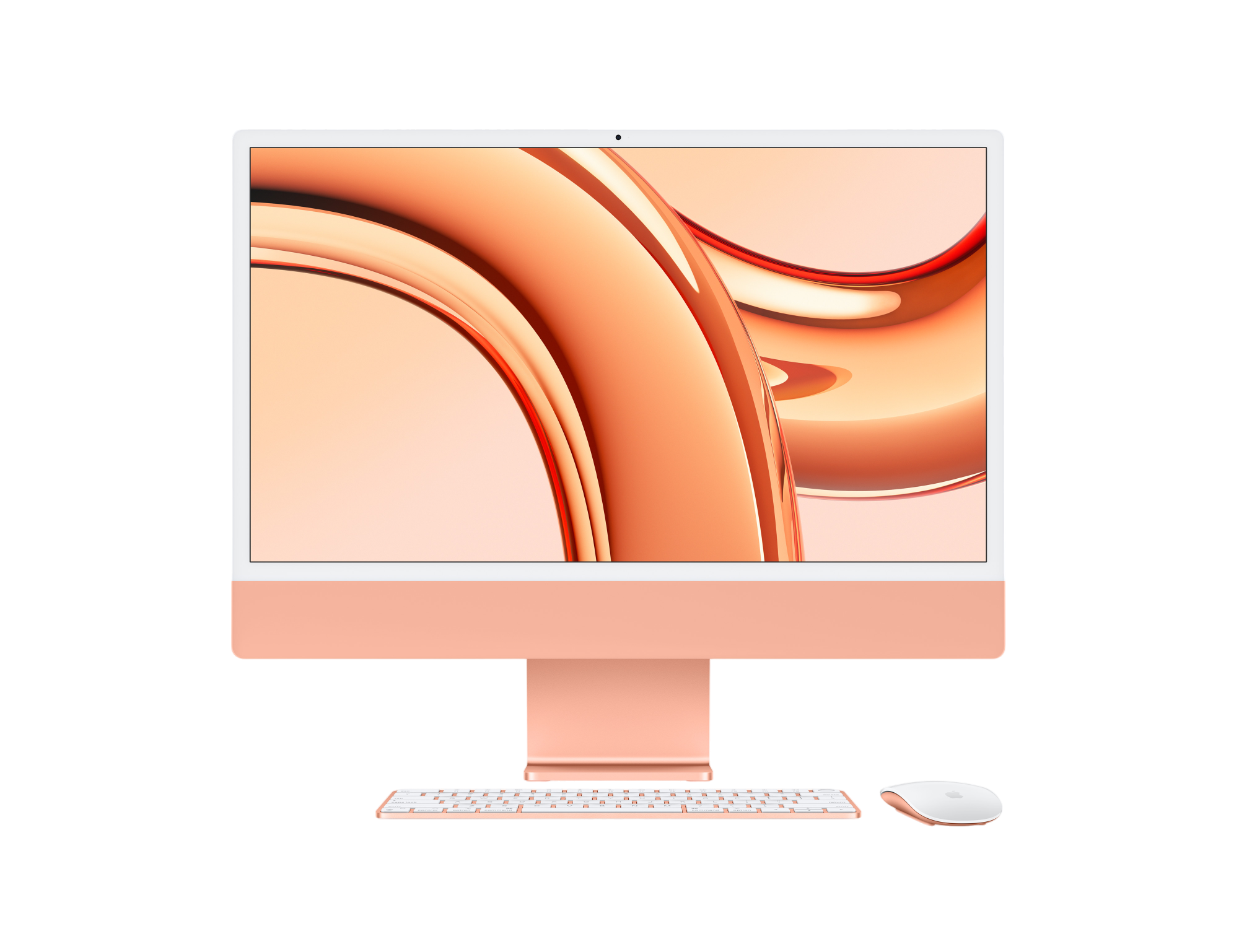 iMac (All In One) 24-inch (2021) MGPR3 - M1 chip 8-Core CPU 8-Core GPU 8GB Unified Memory 256GB SSD Storage, Orange - alAsil